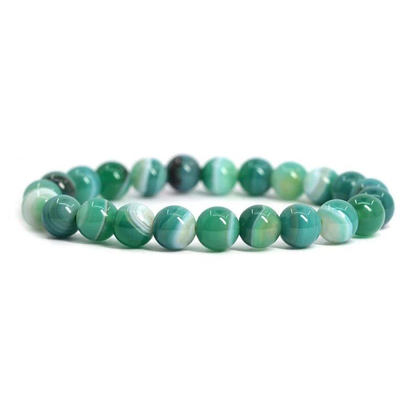 Green Banded Agate Bracelet