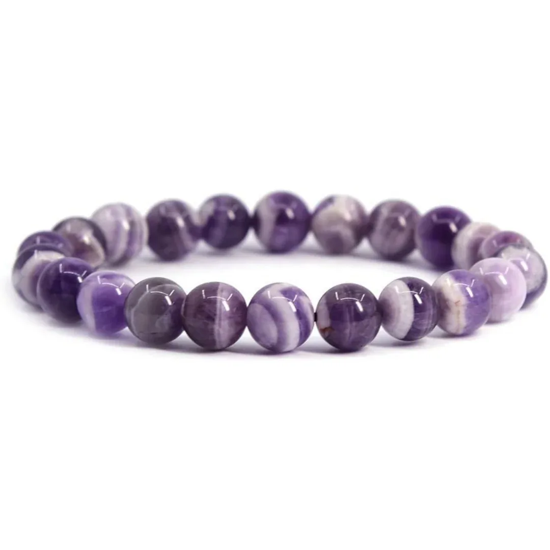 Natural Chevron Amethyst Bracelet